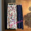 Venda Direta de Fábrica de Saias Exclusivas de Alta Qualidade, Saias com Estampa Floral Super Populares, Saias de Comprimento Médio Soltas Que Cobrem o Corpo, Estilo Issey Miyake