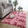 Alfombra Simple para Dormitorio Alfombra de Lana de Seda Alfombra Completa para Piso de Sala de Estar Alfombra de Pelo Largo para el Hogar Alfombra para Mesita de Noche de Sofá Alfombra Degradada