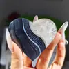 Piedra Bruta de Cristal Natural Forma de Corazón Juguete Pieza Portátil en Forma de Corazón Manualidad de Cristal Decoración del Hogar Adorno de Piedra