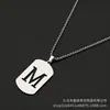 Nuevo producto transfronterizo: Collar de acero de titanio hueco con 26 letras inglesas, no se decolora, joyería para mujer, accesorios, joyería de alta gama para hombre, venta al por mayor