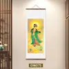 Pintura colgante de Son Guanyin Vista de Gran Misericordia del Mar de China Meridional Retrato de Guanyin en rollo Pintura Buscando Hijo para Ayudar Bebé Embarazado Pintura Decorativa