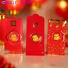 Adesivo de Celular com Folha de Ouro 2Mg com Dourado na Superfície, Envelope Vermelho Criativo para a Princesa Ficar Rica, Brinde de Evento Promocional da Loja de Ouro