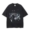 Camiseta Lavada Masculina Regatas Vintage Streetwear Hip Hop t Sh