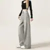 Calça Jeans Larga de Cor Clara Estilo Americano para Mulheres 2025 Tendência Nova Cintura Alta Solta Emagrecedor Perna Reta