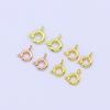 B92 Plata Pura Engrosada Chapada en Oro Broche de Resorte de Plata Pulsera Broche de Collar Accesorios para Joyería Hecha a Mano DIY Venta al por Mayor B92