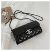 Bolso pequeño de cadena a cuadros de moda transfronterizo para mujer, nuevo, de alta gama, nicho, tipo almohada, para ir al trabajo, elegante, de un solo hombro, bandolera