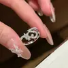 Anillo de índice de lujo ligero joyería anillo exquisito de estrella y luna diseño de personalidad único moderno sentido de diseño diario versátil estilo chino nuevo