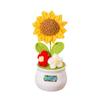 Regalo del Día del Maestro para Maestros 2024 Nueva Flor Hecha a Mano Girasol Terminado Flor Artificial Flor de Punto de Lana Creativa
