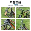 Puños para Manillar de Bicicleta de Montaña con Superficie de Cuero, de Bloqueo, Amortiguadores, Puños Auxiliares Antideslizantes, Accesorios para Ciclismo
