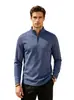 Suéter de punto floral con cuello Henley para hombre transfronterizo, otoño/invierno, estilo europeo y americano, talla grande, transpirable, elástico, manga larga, sudadera casual