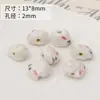 Accesorios de material para collar y pulsera hechos a mano DIY, flor cuadrada de oso lindo de cerámica en blanco y negro, garra de gato, cuentas, todo a juego