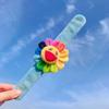 Girasol Lindo Círculo Pop Creativo Dibujo Animado Parche Círculo Juguete Regalo Pulsera de Niña Círculo para el Cabello Rastreador de Cabello de Doble Propósito