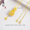 Tienda de Oro Mismo Estilo Collar de Corazón Picado Chapado en Oro Alta Retención de Color Floral Mariposa Moneda de los Cinco Emperadores Collar Venta al por Mayor