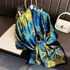 Bufanda Nueva de Seda Simulada, Bufanda Larga de Brocado, Moda Primavera y Otoño, Versátil Chal de Protección Solar de Verano, Turbante