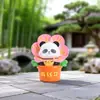 Figura de Animal Lindo de Dibujos Animados de Moda Caja Sorpresa de Panda Adorno Creativo de Resina para Escritorio Regalo