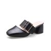 Sandálias de Salto Grosso de Bico Redondo Primavera, Verão e Outono, Sapatos Femininos de Tamanho Grande para Exportação, Tamanhos 32-52, Chinelos para E-commerce Transfronteiriço