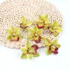 6cm Cabeça de Orquídea Cymbidium Artificial Acessórios de Toque Grampo Lembrança de Casamento Layout de Fundo DIY Arranjo de Flores Fabricante Atacado