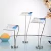 Portatarjetas de Comida de Acero Inoxidable Exhibidor de Tarjetas de Verduras Tarjeta de Mesa de Buffet Número de Mesa Tarjeta Enchufable Soporte Exhibidor Señal de Mesa de Hotel Restaurante