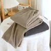 Pijama Feminino de Lã Polar Outono e Inverno Calça de Casa Quente com Forro de Lã Calça Grossa de Flanela Veludo Coral Pode Ser Usada Fora