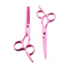 Tijeras de peluquería personalizadas rosas Freelander Tijeras de barbero tijeras planas tijeras para cortar flequillo tijeras dentadas finas