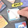 Mini Bloc de Notas Vintage Estilo Japonés Ins Cuadrado Notas Adhesivas No Pegajosas Estudiante Oficina Bloc de Notas para Mensajes