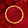 O bracelete feminino estilo Zhou Jia Shengshi Huacai Heart, com trama de losangos dourados, banhado a ouro 24k, para atacado