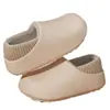 Chinelos de Algodão Impermeáveis para Mulheres, Novo Roupa para Casa de Outono e Inverno, Forrados com Lã, Quentes, Antiderrapantes, Salto Fechado, Algodão com Solado Grosso Estilo Birkenstock