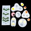 Comida Simulada Macarrão Nó de Alga Ovos Shumai Bolinhos Molde de Silicone Decoração de Bolo Fondant Argila Molde de Pinça