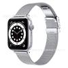 Para Apple iwatch9/SE correa metálica inteligente hebilla tipo tortuga milanesa pulsera de reloj
