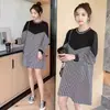[Personalizado] Conjunto de Saia Versátil Estilo Coreano para Gestantes para Primavera e Outono, Fino de Cintura Alta, Suporte Ajustável para Barriga, Esconde a Barriga Sem Revelar a Gravidez