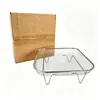 Cesta Grill de Acero Inoxidable 304 para Freidora de Aire, Red de Horneado Cuadrada y Redonda, Cesta Escurridora para Pollo y Comida Frita, Accesorios para Freidora de Aire