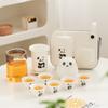 Conjunto de chá de viagem Panda portátil para uma pessoa Xícara expressa acampamento ao ar livre fofo simples uma chaleira três xícaras portátil para fazer chá