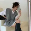 Colete Tricotado Retro com Decote V e Fenda para Mulheres, Caimento Solto para Primavera e Outono, Colete Suéter Sem Mangas