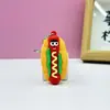 Lindo llavero colgante de papas fritas y hamburguesa de dibujos animados, creativo de goma blanda, simulación de comida y juego, regalo de rifa para niños, venta al por mayor