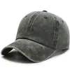 Gorra de Béisbol Lavable Cuatro Rayas Transfronteriza, Personalizable con Bordado de Logo, Gorra Versátil de Mezclilla Suave con Efecto Desgastado Vintage