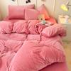 Juego de tres piezas de ropa de cama de terciopelo de leche de invierno para dormitorio de estudiantes, edredón de terciopelo cristal de doble cara, juego de tres piezas de ropa de cama de terciopelo, lote