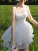 Vestido de novia corto estilo coreano, sensación nicho de alta gama, sesión de fotos al aire libre temática de estudio, minivestido ultraligero de compromiso y registro para mujeres