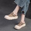 Shanghai Jiejie 2024 Verano Nuevas Zapatillas Casuales de Color Caramelo con Suela Gruesa, Zapatos de Mujer Mori de Moda de Nicho