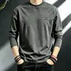 Camiseta Casual de Manga Larga para Hombre, Nueva, para Primavera y Otoño, Estilo Masculino, Tendencia de Moda, Capa Base Casual para Hombre