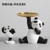 Suporte de Celular Panda Fofo para Mesa de Escritório Presente Criativo Decoração de Casa Pequenos Enfeites Resina Presente de Aniversário