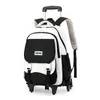 Mochila Escolar con Ruedas para Niños de Pez Natural para Estudiantes de Primaria Grado 3-6 Niñas de Secundaria Mochila de Doble Uso