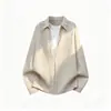 Camisa de Manga Larga con Hebilla Metálica y Parches Falsa de Dos Piezas para Hombre Otoño Talla Grande Moderna Holgada Rebelde Fresca Top Pulóver