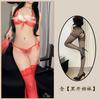 Noche Dorada Lencería Sexy Bikini Sexy de Tres Puntos Entrepierna Abierta Tentación talla grande qqny Pasión Encaje Pijama