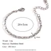 Collar de cadena larga transfronteriza europea y americana, accesorios, acero inoxidable chapado en oro de 18 quilates, pulsera de cadena DIY, joyería