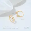 Fuerte Retención de Color Relleno de Oro de 14K Moda Versátil Soporte de Perlas de Medio Agujero Anillo Abierto Joyería Hecha a Mano con Perlas Pegables Accesorios