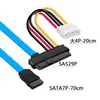 Cabo SAS para SATA SFF-8482 29p para Disco Rígido SATA Servidor Dados Grande 4p Cabo de Alimentação
