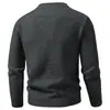 Cárdigan de punto para hombre estilo americano, cuello redondo, de un solo pecho, suéter texturizado de corte ajustado, top casual para primavera y otoño