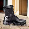 Botas de Combate de Malla Ultraligeras de Verano para Hombre Botas Martin Transpirables con Cremallera Botas de Combate Nuevas para Entrenamiento de Montañismo Botas de Trabajo Zapatos de Seguridad