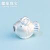 Lazo Rosas Pequeños Peces s999 Plata 3D Cuentas de Plata Dura Joyería Hecha a Mano Material de Bricolaje Pulsera Accesorios Koi