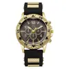1 peça - Relógio masculino moderno, pulseira de silicone casual simulando relógio de quartzo, relógio esportivo masculino.